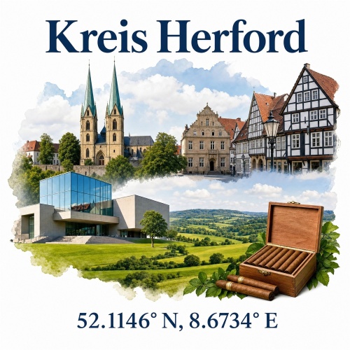 Tasse »Kreis Herford – Wahrzeichen & Sehenswürdigkeiten«