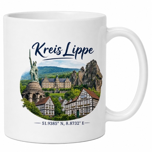 Tasse »Kreis Lippe –...