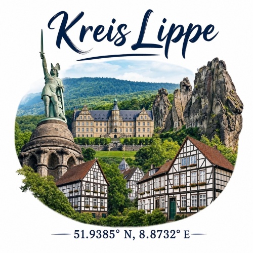 Tasse »Kreis Lippe – Sehenswürdigkeiten«