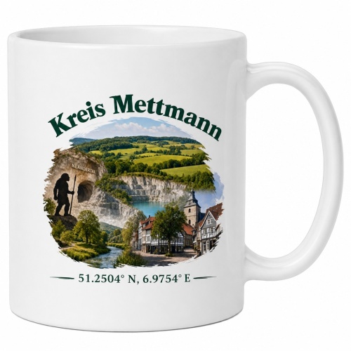 Tasse »Kreis Mettmann Panorama & Neandertal«