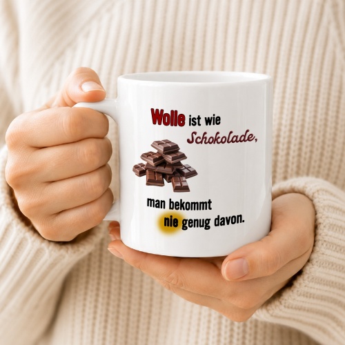 Tasse »Wolle ist wie Schokolade«