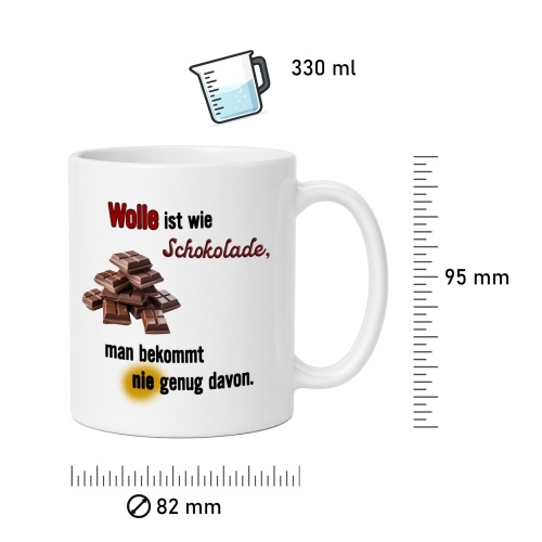 Tasse »Wolle ist wie Schokolade«
