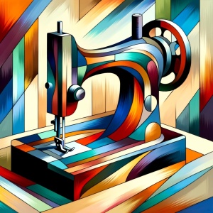 Tasse "Die Kunst des Nähens - Abstrakte...