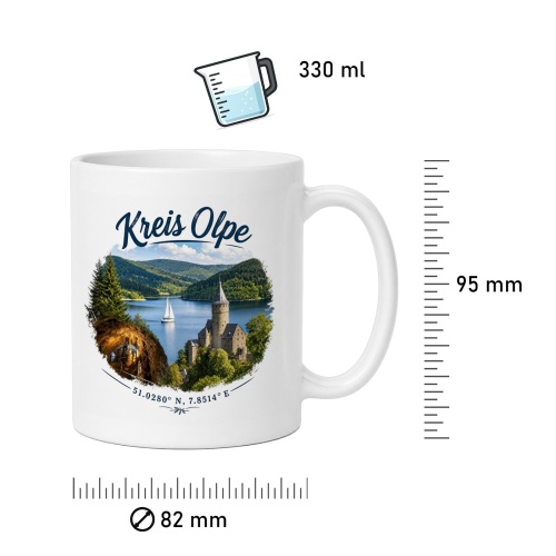 Tasse »Kreis Olpe – See & Burg«