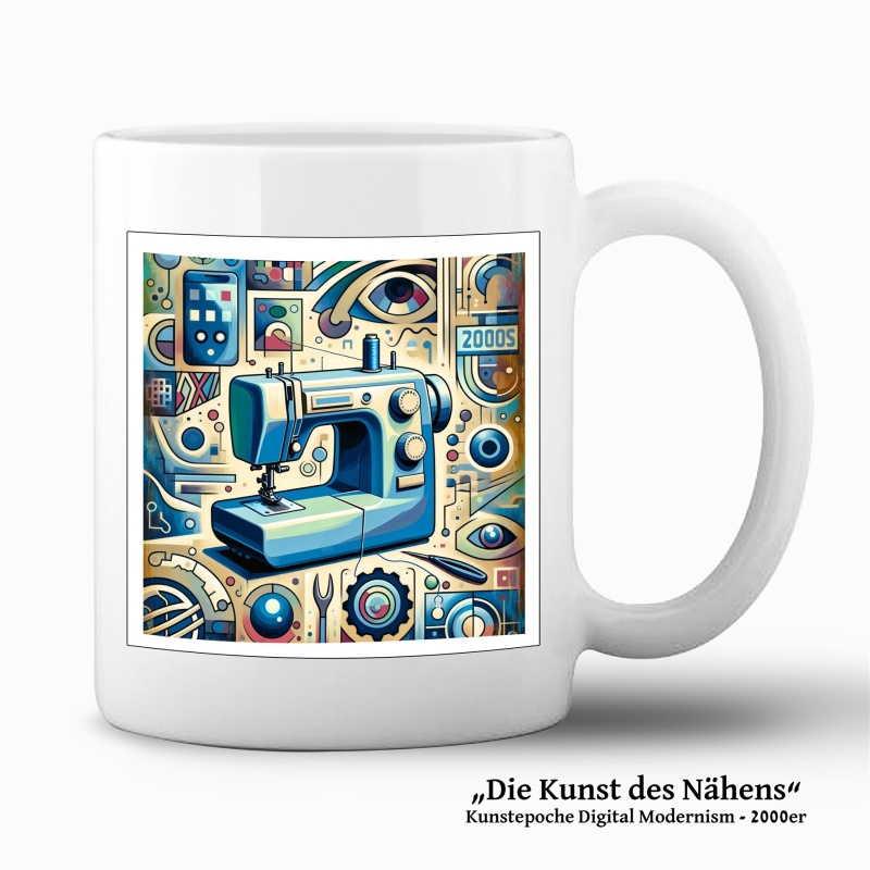 Tasse "Die Kunst des Nähens - Digital Modernism"