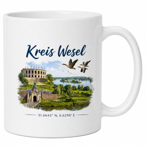 Tasse »Kreis Wesel – Sehenswürdigkeiten...