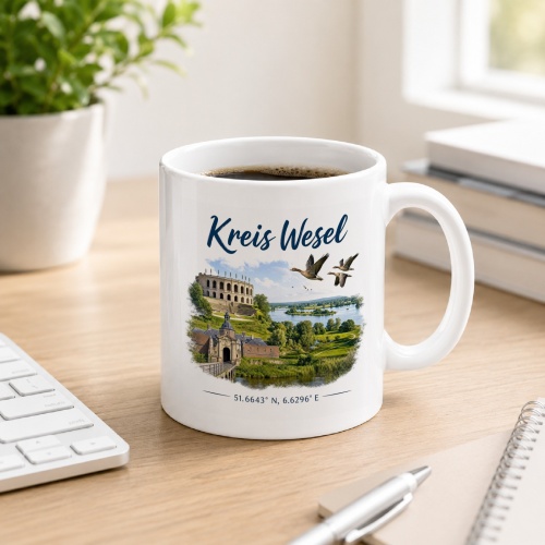 Tasse »Kreis Wesel – Sehenswürdigkeiten...