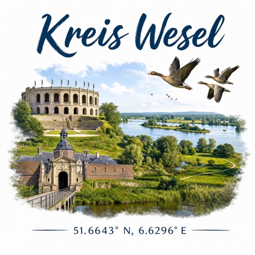 Tasse »Kreis Wesel – Sehenswürdigkeiten & Natur«
