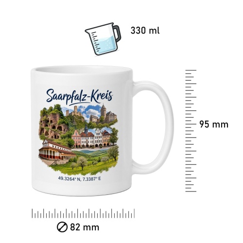 Tasse »Saarpfalz-Kreis – Wahrzeichen & Orte«
