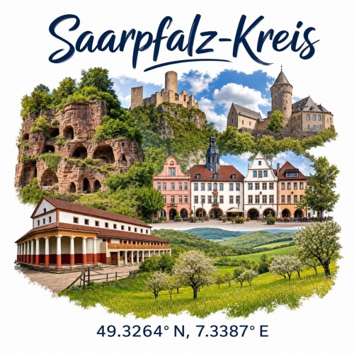 Tasse »Saarpfalz-Kreis – Wahrzeichen & Orte«