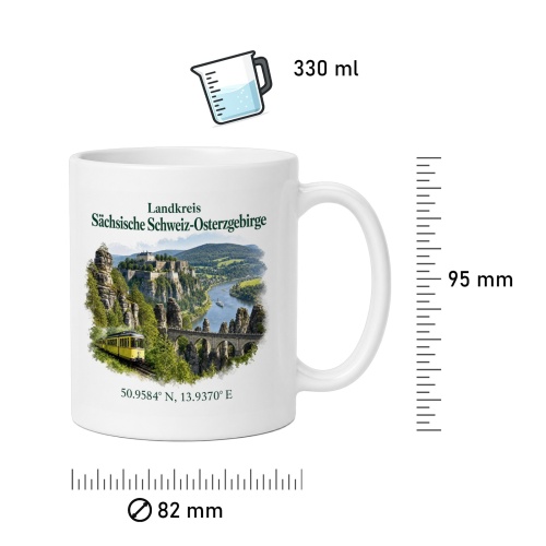 Tasse »Landkreis Sächsische Schweiz-Osterzgebirge«