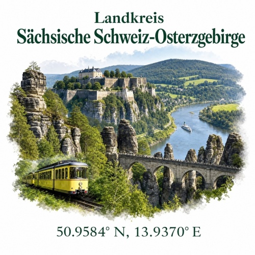 Tasse »Landkreis Sächsische Schweiz-Osterzgebirge«