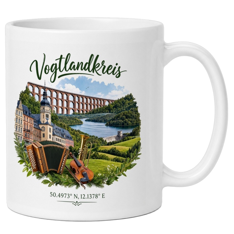 Tasse »Vogtlandkreis« mit Heimatmotiv