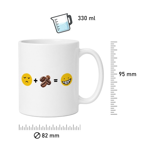 Tasse »Emojis & Kaffeebohnen«