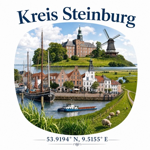 Tasse »Kreis Steinburg – Highlights & Hafenblick«