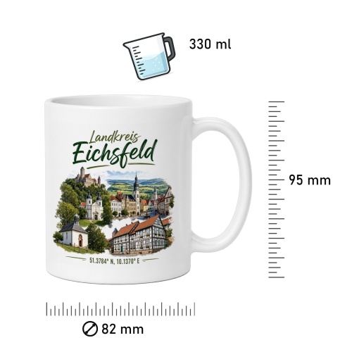 Tasse »Landkreis Eichsfeld – Sehenswürdigkeiten«