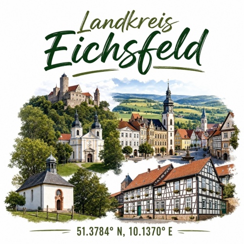 Tasse »Landkreis Eichsfeld – Sehenswürdigkeiten«