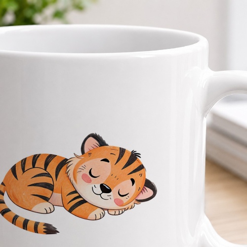 Tasse »Schlafender Tiger – süßes Tigermotiv«