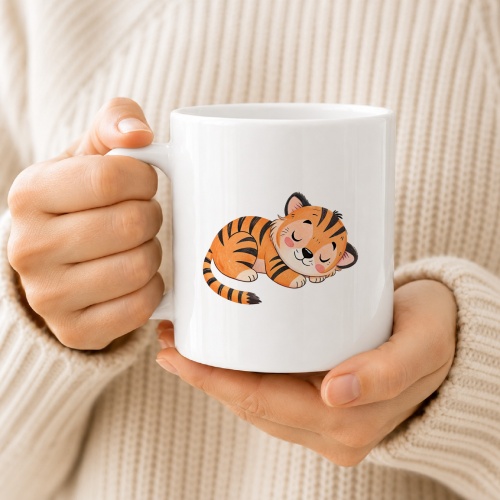 Tasse »Schlafender Tiger – süßes Tigermotiv«