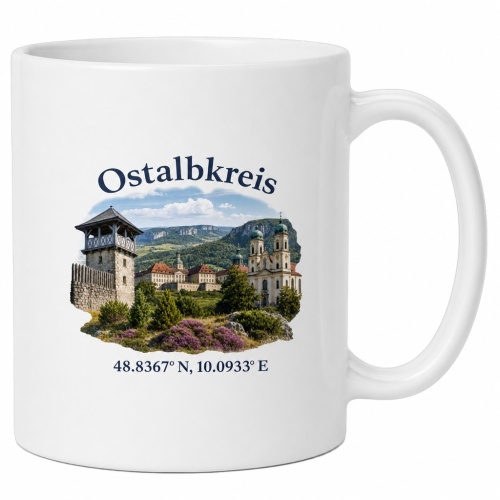 Tasse »Ostalbkreis – Wahrzeichen &...