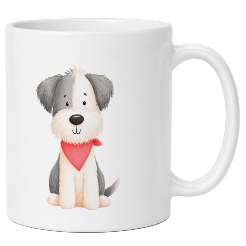 Tasse »Süßer Hund mit rotem Halstuch«