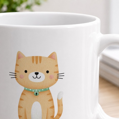 Tasse »Süße Katzen-Illustration«
