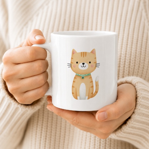 Tasse »Süße Katzen-Illustration«