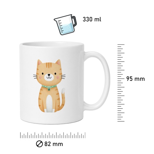 Tasse »Süße Katzen-Illustration«