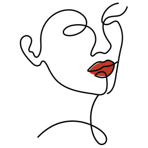 Tasse "Gesicht - Mid-Century Modern"