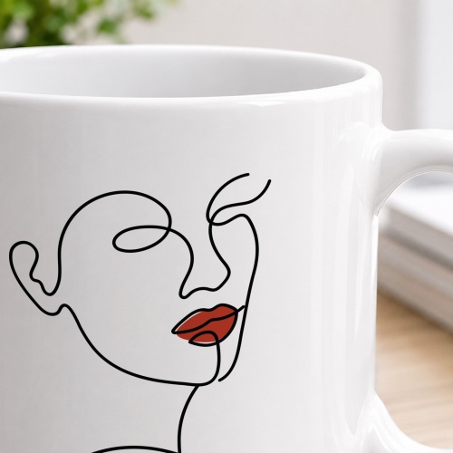 Tasse »Gesicht - Mid-Century Modern«