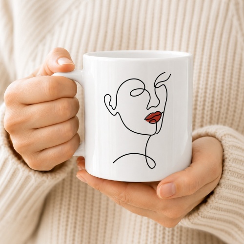 Tasse »Gesicht - Mid-Century Modern«