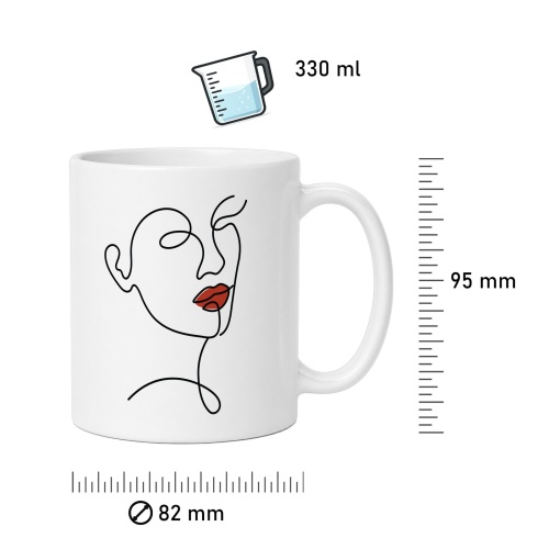 Tasse »Gesicht - Mid-Century Modern«