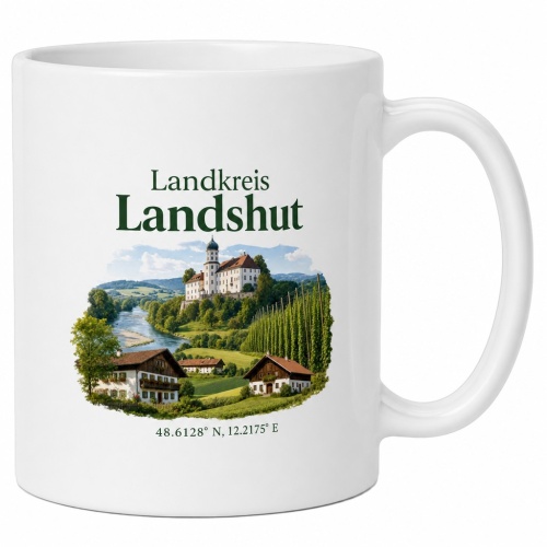Tasse »Landkreis Landshut – Motiv mit Schloss...