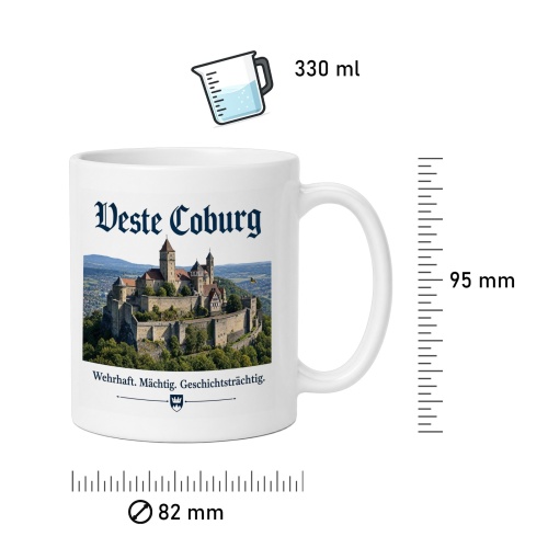 Tasse »Veste Coburg – Wehrhaft. Mächtig. Geschichtsträchtig.«