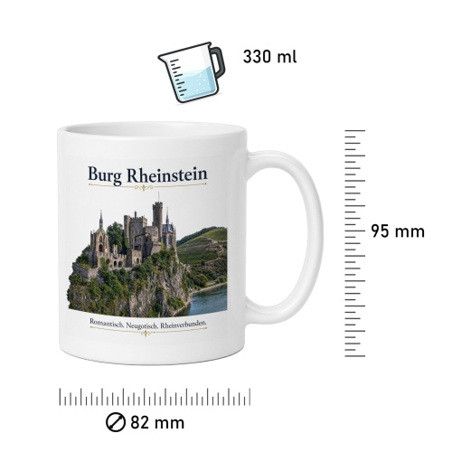 Tasse »Burg Rheinstein – romantisch, neugotisch, rheinverbunden«