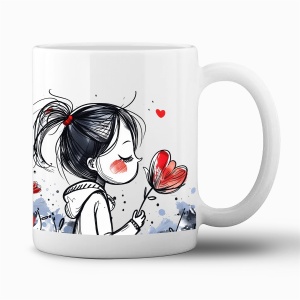 Tasse "Mädchen mit Tulpe"