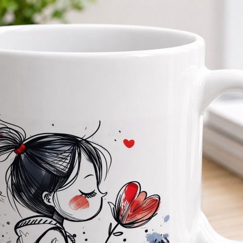 Tasse »Mädchen mit Tulpe«