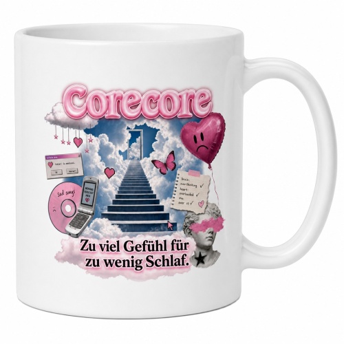 Tasse »Corecore – Zu viel Gefühl...