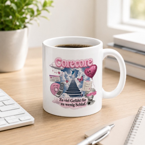 Tasse »Corecore – Zu viel Gefühl...