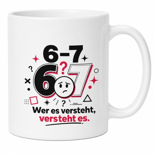 Tasse »6-7 6?7 Wer es versteht, versteht es.«
