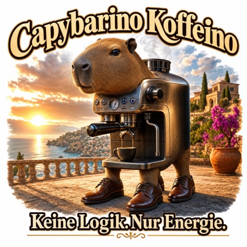 Tasse »Capybarino Koffeino – Keine Logik. Nur...