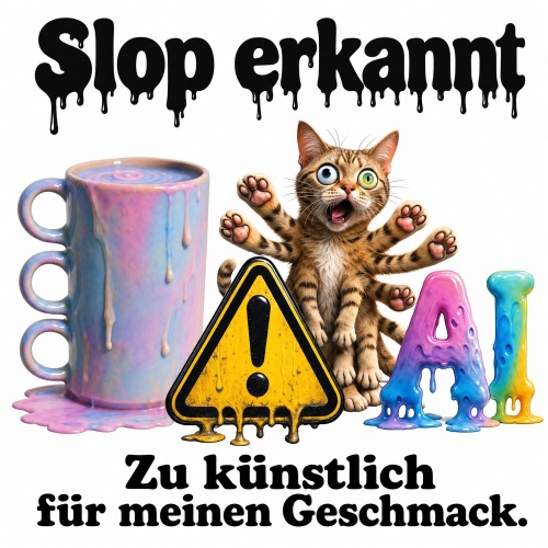 Tasse »Slop erkannt – Zu künstlich...