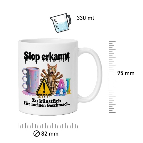 Tasse »Slop erkannt – Zu künstlich für meinen Geschmack«
