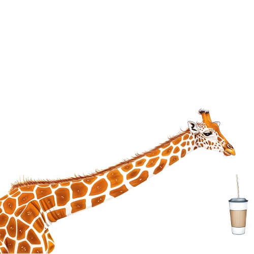 Tasse »Giraffe trinkt Kaffee«
