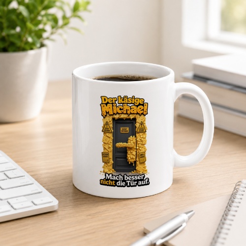 Tasse »Der käsige Michael – Mach besser...