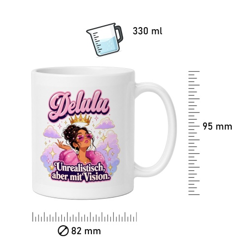 Tasse »Delulu – Unrealistisch, aber mit Vision«