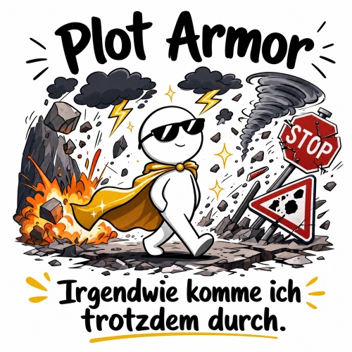 Tasse »Plot Armor – Irgendwie komme ich...
