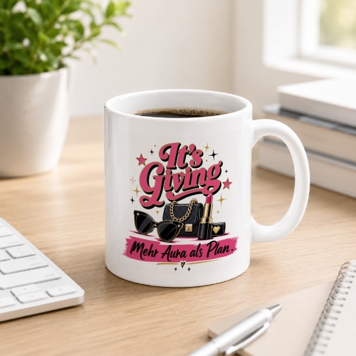 Tasse »Its Giving – Mehr Aura als Plan«