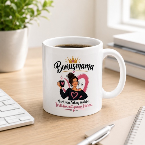 Tasse »Bonusmama – Nicht von Anfang an...