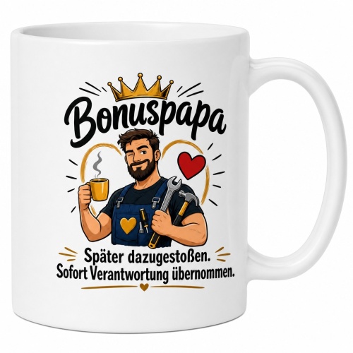 Tasse »Bonus­papa: Später...